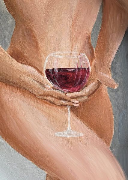 Alleen rode wijn (gezien bij vtwonen) van Krista Kitsz Art