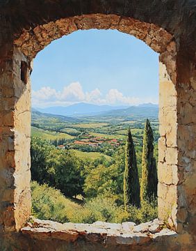 Toscaans Landschap | Serene Tuscan Hills van OMG Art