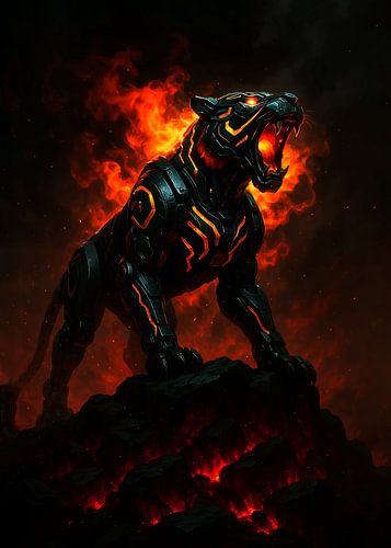 Cybernetic Tiger in Jungle