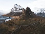 Isländische Ringstraße um das Eystrahorn von Michiel Dros Miniaturansicht