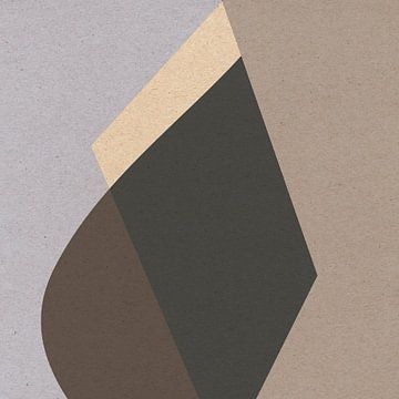 Modern retro. Abstracte en geometrische vormen nr. 6 van Dina Dankers