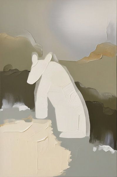 Abstrakter Bär in beruhigenden Farben von Art & Soul Creations