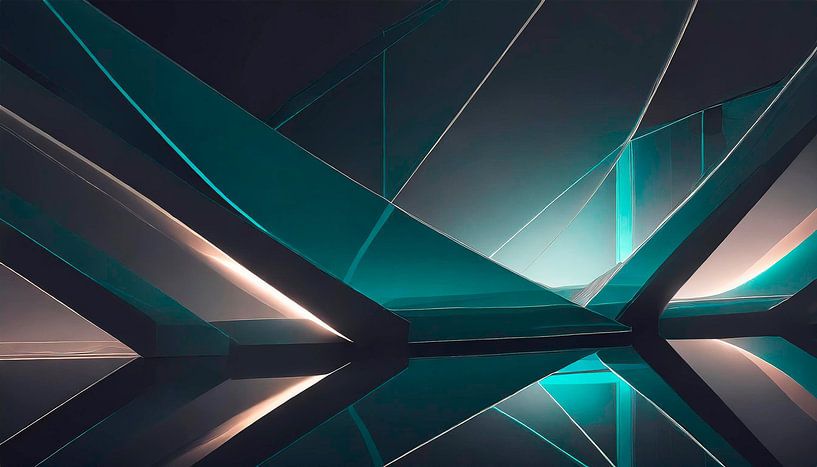 Blaue Form und Muster von Mustafa Kurnaz