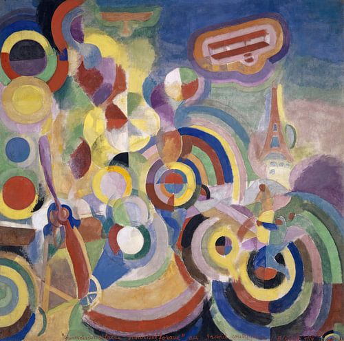 Hommage aan Blériot (1914) door Robert Delaunay