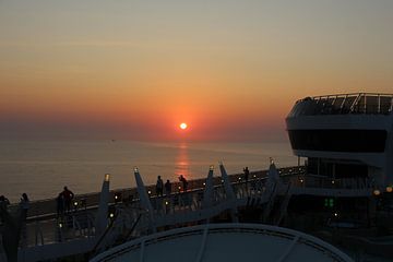 Sunset at the cruise by Christel Smits