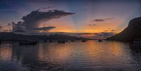 zonsondergang bij Komodo eiland