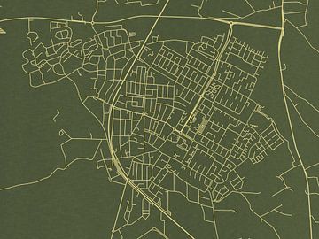 Karte von Castricum in Grünes Gold von Map Art Studio