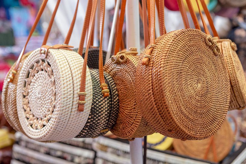 The famous made and designed in Bali rattan bags. by Jeroen Langeveld, MrLangeveldPhoto