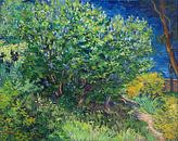 Lilac Bush - Vincent van Gogh  van Marieke de Koning thumbnail