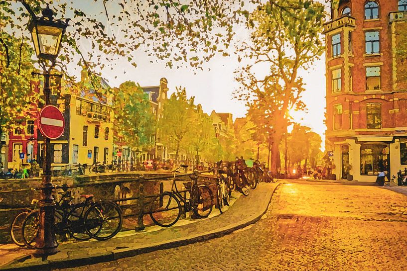 Aan het einde van een zomerdag in Amsterdam van Geert Van Baelen