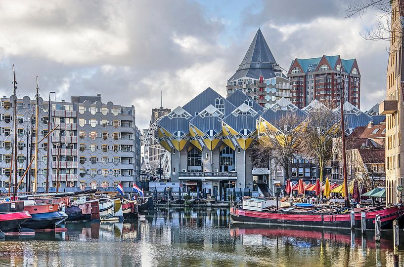 Die Würfelhäuser und der Alte Hafen von Frans Blok