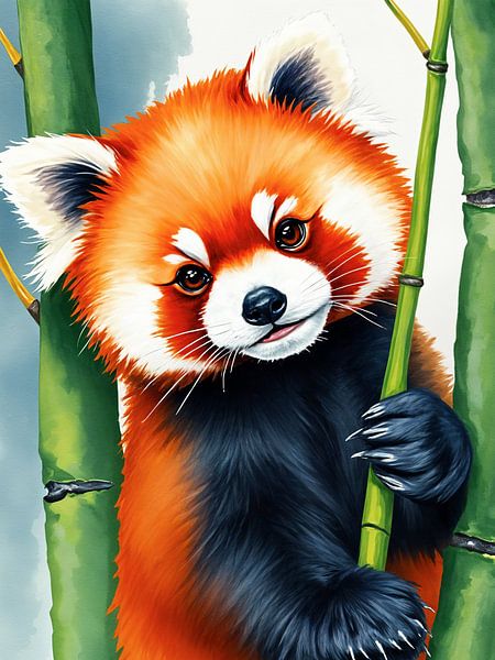 Matin du panda roux par Rizal Azhari