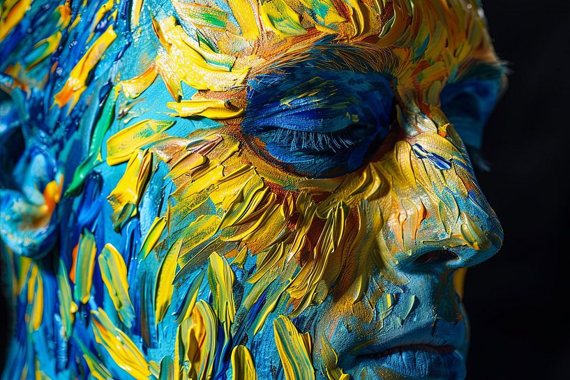 portrait pittoresque d'une femme avec des fleurs par Egon Zitter