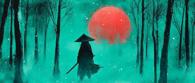 Lonely figure in the cloud forest by Poster Art Shop