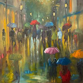 Pariser Regen: Spaziergang zum Eiffelturm von Gina Strumpf