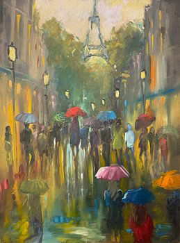 Parisian Rain: Stroll to the Eiffel Tower