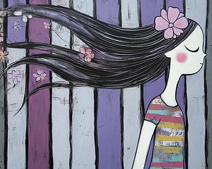 Frau mit Blume