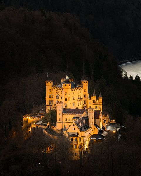 Hohenschwangau Castle illuminated by Henk Meijer Photography