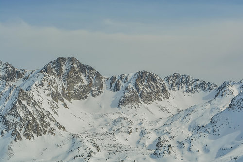 Snow capped mountains
