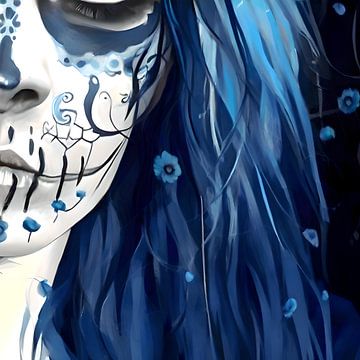 ?Day of the Dead Mask Past Life Blue Days