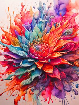 Peinture de fleurs colorées sur TOAN TRAN