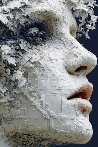surreal abstract portrait woman