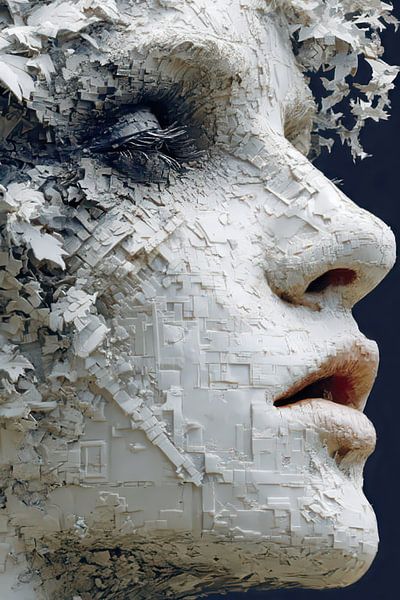 portrait abstrait surréaliste femme par Egon Zitter