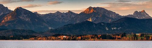 Panorama foto van de Hopfensee, Beieren