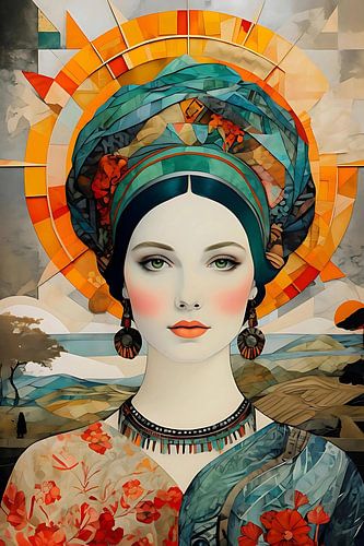 La déesse du soleil dans l'harmonie artistique