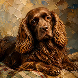 Sussex Spaniel von Johannas Art Creations