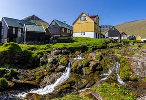 Gjogv auf den Färöer Inseln, Dänemark