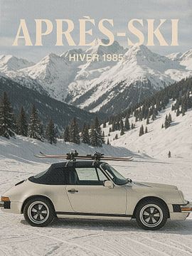 Vintage Après Ski Alpine Winter Classic Car by Dagmar Pels