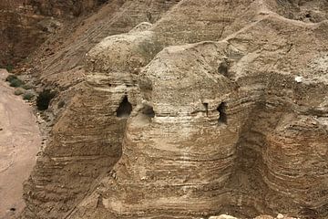 De oude invasie van Qumran op de dode zeeQumran is de ruïnes van een nederzetting van oude Joden - a van Michael Semenov