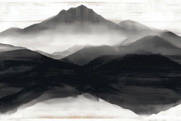 Misty Mountain Reflection by Chromatic Storm Studio