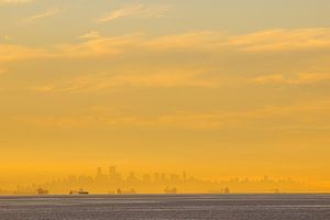 Zonsopkomst Vancouver skyline