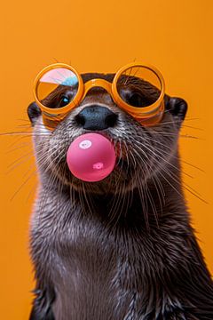 Bubblegum Fun: Otter 1 van ByNoukk