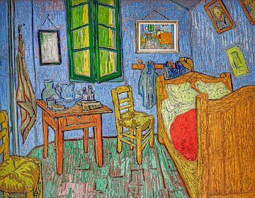 Vincent van Gogh “Double Bedroom” van Truckpowerr