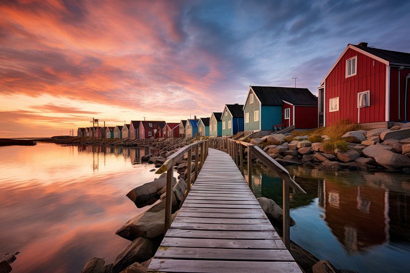 Houses with footbridge by Ellen Reografie