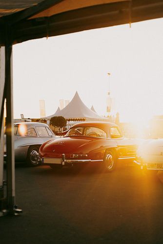 La Mercedes 300sl à la lumière du soir