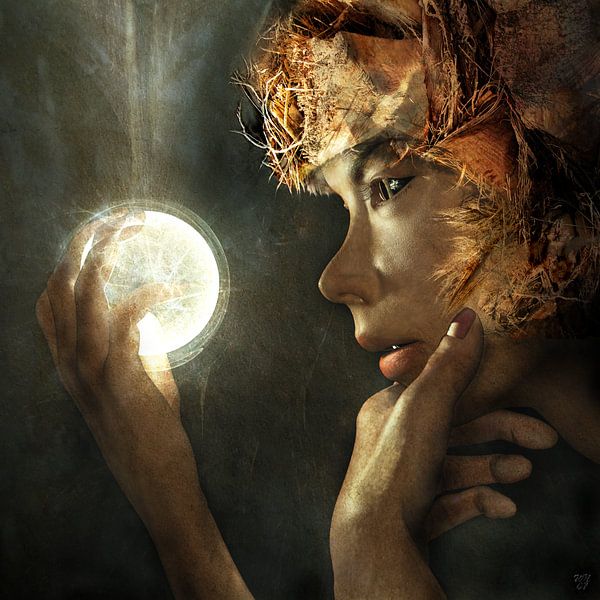 The maiden and the spirit by Niek van Wijngaarden