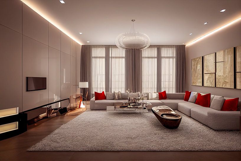 Moderne Woonkamer Interieur Illustratie van Animaflora PicsStock