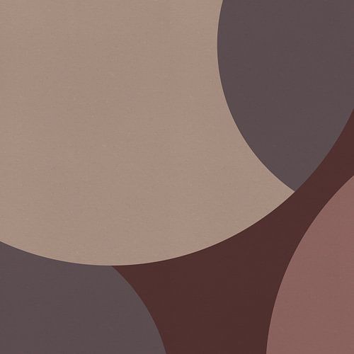 Moderne abstracte kunst. Geometrische vormen in roze, taupe, bruin, beige I
