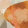 Abstractions chaudes dans les tons pastel. Art abstrait moderne II par Dina Dankers