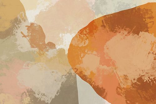 Warme abstracties in pasteltinten. Moderne abstracte kunst II