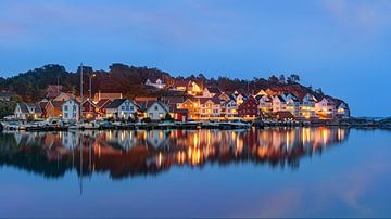 Gjeving in der blauen Stunde, Norwegen von Adelheid Smitt