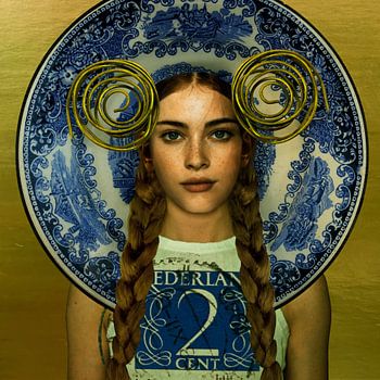 Vintage Beauty Niederländisch Blau