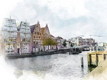The River Spaarne in Haarlem, North Holland. by Danny de Klerk