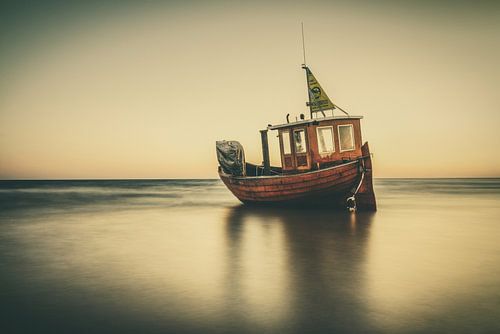 Vissersboot op zee
