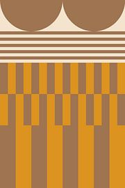 Kollektion Farben und Streifen. Ockergelb und braun Nr. 9 von Dina Dankers