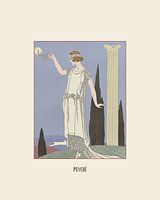 Psyché - Goddess, Greece, Art Deco Fashion print